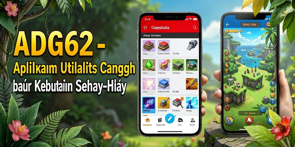Tampilan utama ADG62 dengan fitur utilitas mudah digunakan.