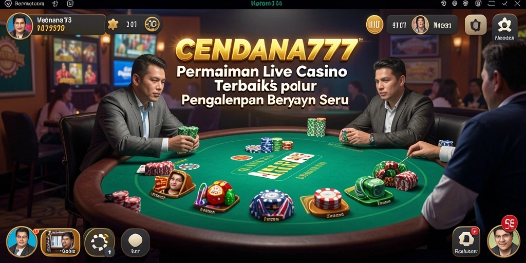 Tampilan gameplay CENDANA777 yang menarik dalam suasana Live Casino.
