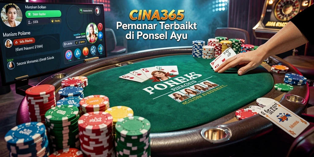 Tampilan gameplay seru di aplikasi CINA365 untuk penggemar Poker.