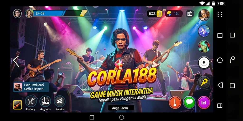 Tampilan gameplay CORLA188 yang penuh warna dan dinamis.