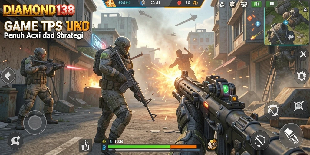 Tampilan gameplay <strong>DIAMOND138</strong> dengan aksi pertempuran seru.