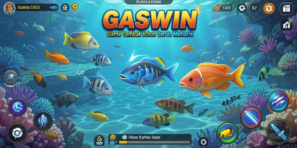 Tangkapan ikan seru dalam GASWIN dengan grafis menawan.