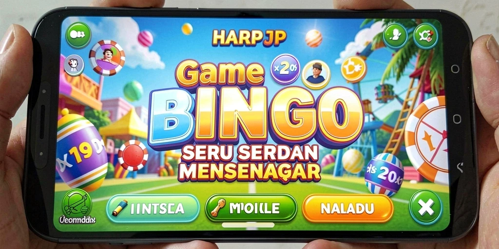 Tangkapan layar gameplay HARAPJP yang menampilkan keseruan Bingo.