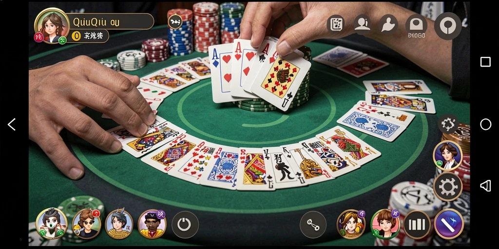 Tampilan gameplay QiuQiu yang menarik di KATAWIN.