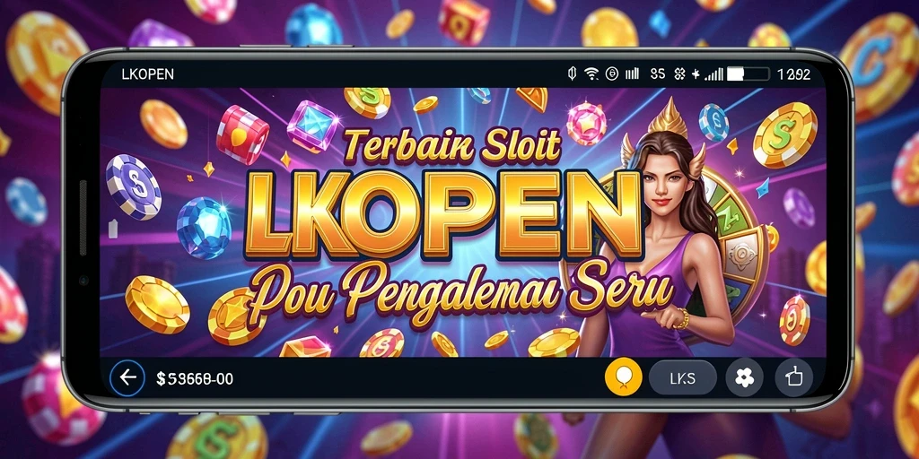 Screenshot utama LKOPEN menampilkan gameplay slot yang menegangkan.