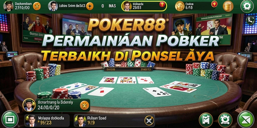 Tampilan gameplay POKER88 dengan aksi poker yang seru.