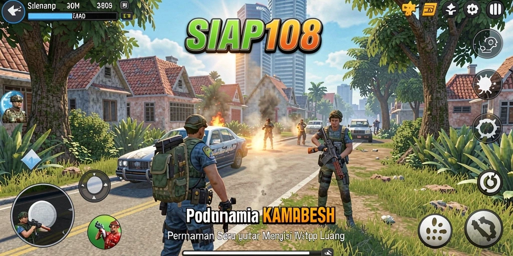 Tampilan gameplay menarik dari SIAP108 yang penuh warna.