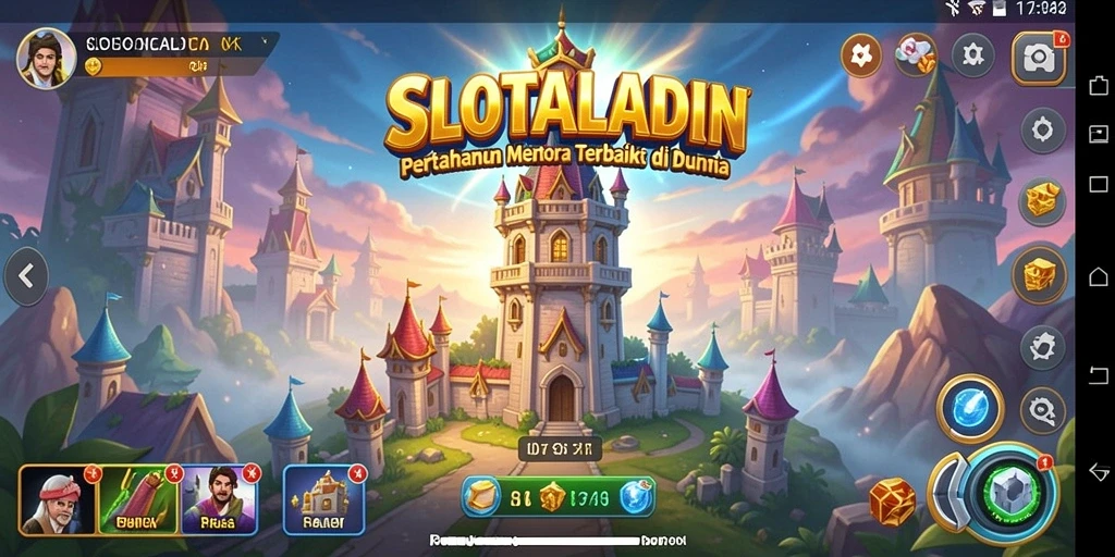 Tampilan gameplay SLOTALADIN yang seru dan menegangkan dalam aksi Tower Defense.
